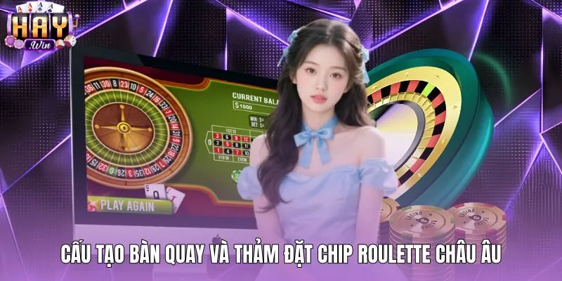 cau-tao-ban-quay-va-tham-dat-chip-roulette-chau-au Bố cục bàn quay Roulette châu Âu cùng thảm đặt chip chuẩn